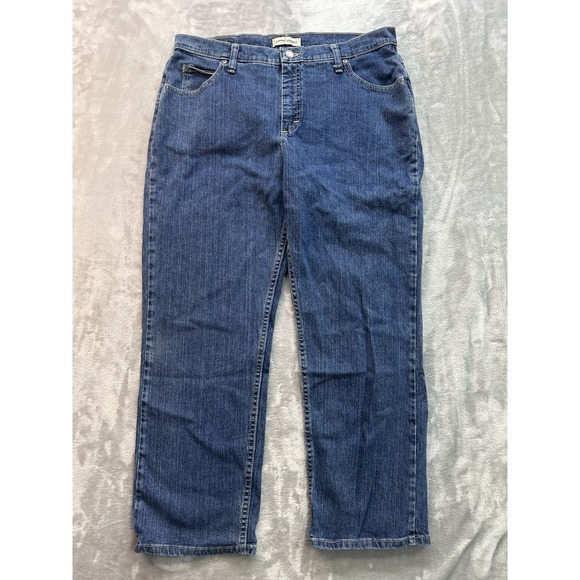 Lee Denim - Riders By Lee Jean Women Plus Sz 16p Blue Relaxed Straight Baggy Western Cowgirl